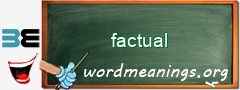 WordMeaning blackboard for factual